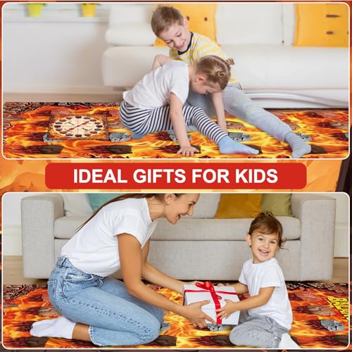 Giant Floor Games - Lava Themed Pose Balance Game, Lava Party Game, Indoor Outdoor Interactive Games For Adults - Promotes Physical Activity, Family Board Gameplay Mat for Home Lawn Yard