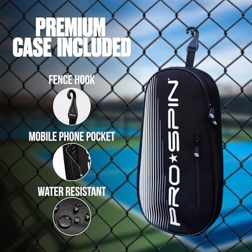PRO-SPIN Carbon Fiber Pickleball Paddles Set of 2 | Lightweight Pickleball Set with Indoor/Outdoor Balls and Bag – Durable Pickle Ball Paddle Gift for Men, Women & Families - color: 2-Player Set | White