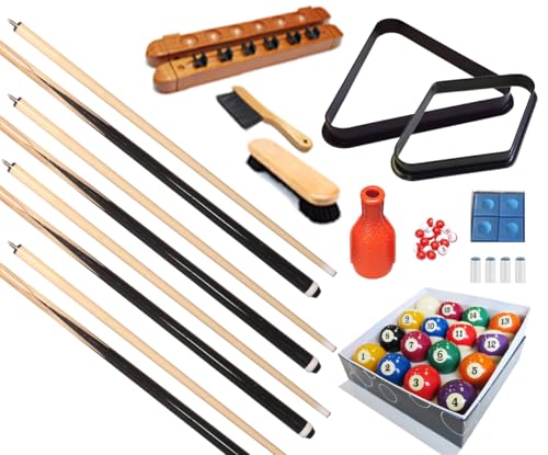Pool Table - Premium Billiard 32 Pieces Accessory Kit - Pool Cue Sticks Bridge Ball Sets - color: kit-23