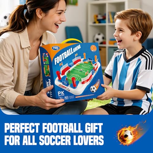 Soccer Board Game, Mini Foosball Table Toys for Boys & Girls Kids - Upgraded Interactive Pinball Tabletop Football Game, Ideal Birthday Christmas Sports Gifts for Family, Playroom & Travel