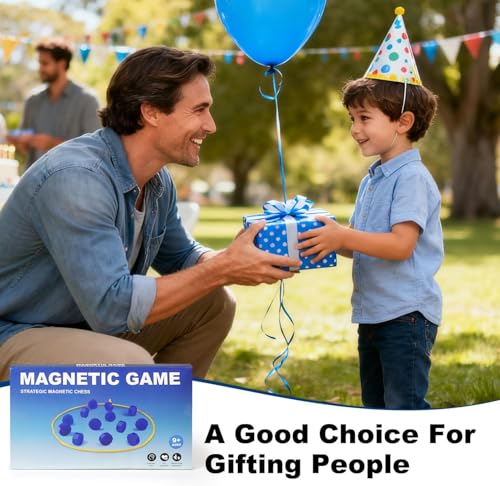 Magnetic Chess Game with 24 Travel-Stones, Magnet Chess 3 String & Portable Storage Bag, for Family & Party & Travel & Camping, Exciting Magnetic Game for Family Game Night - size: 24 Magnet