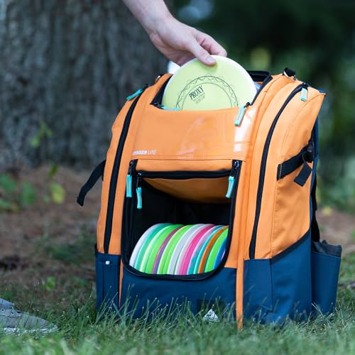Axiom Discs Voyager Lite Backpack Disc Golf Bag (Choose Your Favorite Color) - color: Blue/Gray, style: V2
