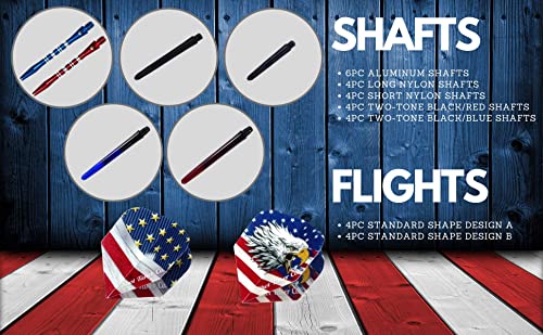 Soft Tip Darts Set - Professional Darts for Electronic Dartboard - Includes Brass Barrels + Plastic & Aluminum Shafts + Rubber O'Rings + Flights + 50PC 2BA Tips + Wrench - style: 19g-USA-STC10421