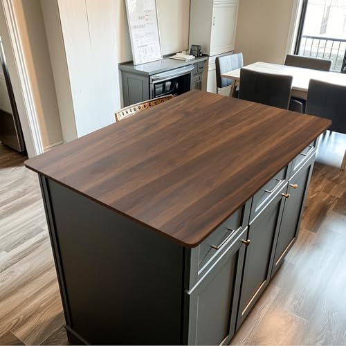 Kaboon Universal Tabletop 48"x36", Solid One-Piece Melamine Table Top, Restaurant Desk DIY, Home and Office,Dark Walnut - color: Dark Walnut, size: 48x36