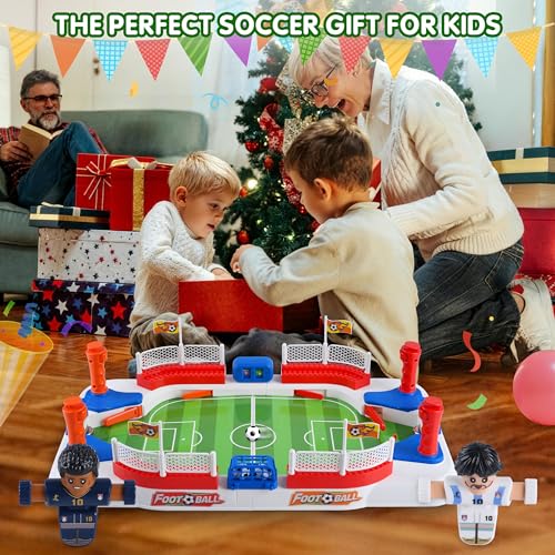 WeeHomm 2-in-1 Play Soccer Board Game for Kids, Foosball Figures PK, Foosball Table for Kids 8-12, Soccer Toys for Boys, Tabletop Football Game, Birthday Gifts for 4-10 Years Old