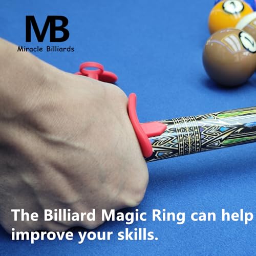 Cue Grip Trainer with Instruction Manual for Billiards & Pool - Silicone Alignment Ring, Improve Your Stroke & Shot Accuracy | Billiard Practice Aid Billiard Training Aids Billiards Accessories