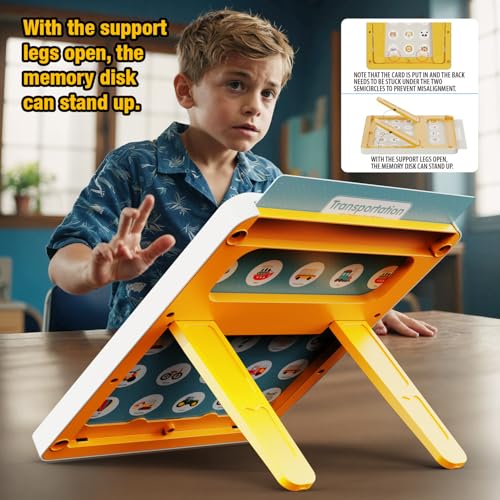 Matching Memory Game for Kids Age 3 4 5 6 7 8 Year Old, Travel Toy for Boys Girls, Board Games for 4-6, Road Trip Essentials for Toddler, Airplane/ Car/ Camping Activity,Christmas Birthday Gifts