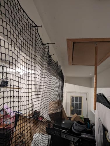 Baseball Softball Backstop Nets,Sports Net with 33ft Rope or Steel Hanging Kit, Nylon Nets Also for Basketball Soccer Lacrosse Hockey. - size: 10x10 feet