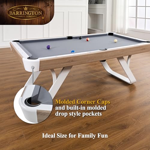 Barrington Billiards Multiple Styles Pool Table, Preassembled Playfields with Complete Billiard Accessory Sets, Perfect for Family Game Rooms | Multiple Styles - style: 7 Ft. Camden