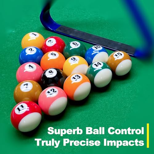 Billiard Balls Set, 2-1/4 Inch Superior Control & True Impact for Professional Tournament Play, 16-Piece with Phenolic Resin, Perfect for Home Game Rooms-5A Grade Material