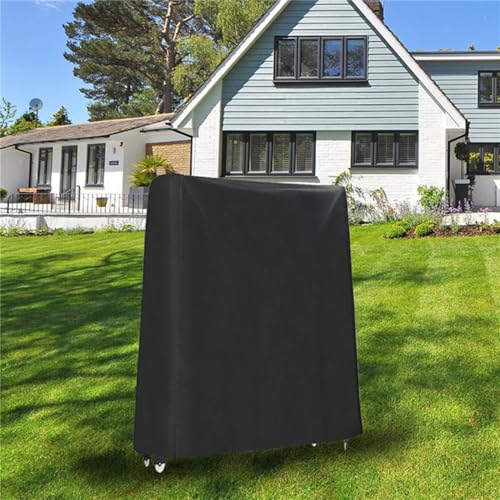 Ping Pong Table Cover, Fits Folding Table Tennis - Heavy Duty Oxford Cloth Waterproof and Scratch Resistant Folding Table Cover - color: Black