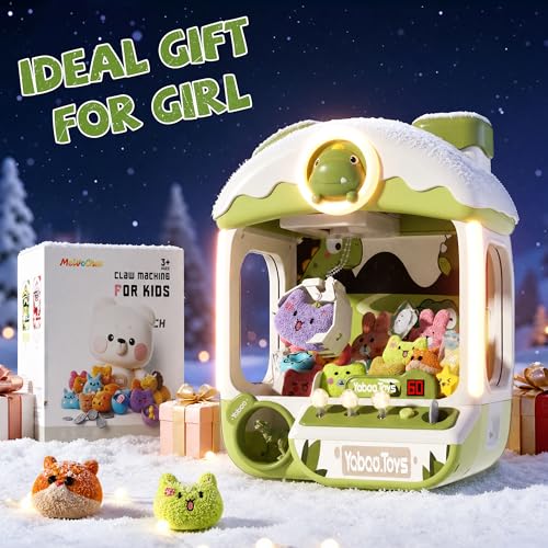 Large Claw Machine for Kids, Dinosaur Vending Machines Toys for Boys 4-6, Mini Candy and Prize Electronic Dispenser Game with Sound Lights, Idea Birthday Gift for 3 4 5 6 Year Old Boy Girl - color: Green
