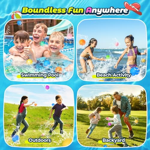 Reusable Water Balloons, Water Bombs Splash Ball, Magnetic Water Ball for Outdoor Games, Summer Party(8Pcs) - size: 8 PCS