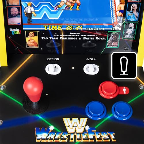 Arcade Classics - WWE Counter Series Game Machine, 4 Games, 8" Liquid Crystal Screen - Mini Cabinet, Portable Gaming, Retro, Countertop Console, Basement Decoration, Man Cave - style: WWE Counter Series