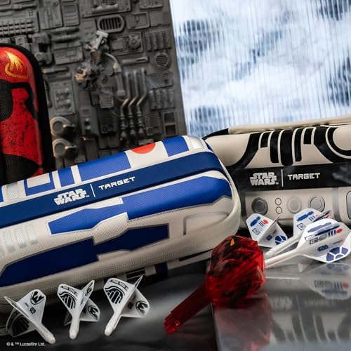 Target Darts Star Wars R2-D2 K Flex Integrated Dart Flights & Shafts | R2D2 Pack of 3 K-Flex, No.2 & No.6 | Short, Intermediate & Medium Disney Kflex Accessories - size: Intermediate (26mm), style: No.6
