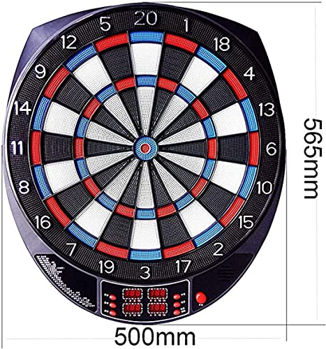 Electronic Dart Board, Lightweight Electronic Dartboard with LCD Scoring Displays, Double Protection Mesh Outer Ring Dartboard 16-Player Scoring and 27 Games with 243 Variations for Pub/Office