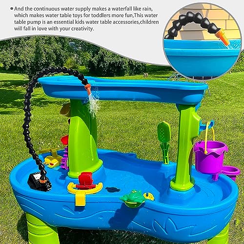 Water Table Pump,Universal Joint Pipe Water Table Pump,Kids Water Table Accessories,Fun Summer Outdoor Water Game Toys for Kids - color: Single Tube Water Pump