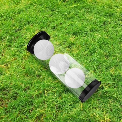 Wakauto Clear Golf Ball Organizer Tube Anti-Scratch Golf Ball Holder PVC Golf Ball Display Tube for Outdoor Sport