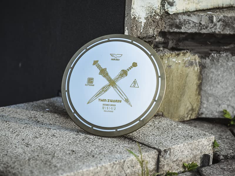 yikundiscs Yikun Twin Swords Understable Distance Driver| Pro Worlds 2025 Limited Edition | Beginner-Friendly Max-Distance Disc | Wind-Resistant & Easy-Glide Control | PDGA Approved 170-175g - color: Golden