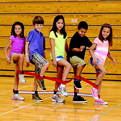 Durable 4 Legged Race Bands Outdoor Game for Kids Adults Relay Race Carnival Field Day Backyard Birthday Team Party Games - color: Red