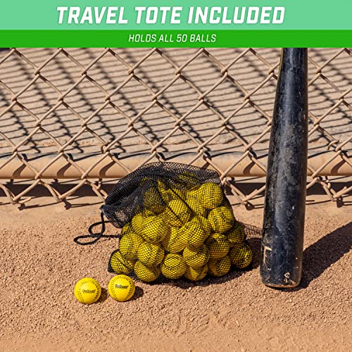 GoSports Mini Foam Baseballs - 20 or 50 Pack for Pitching Machines and Batting Accuracy Training - size: Mini 50 Pack