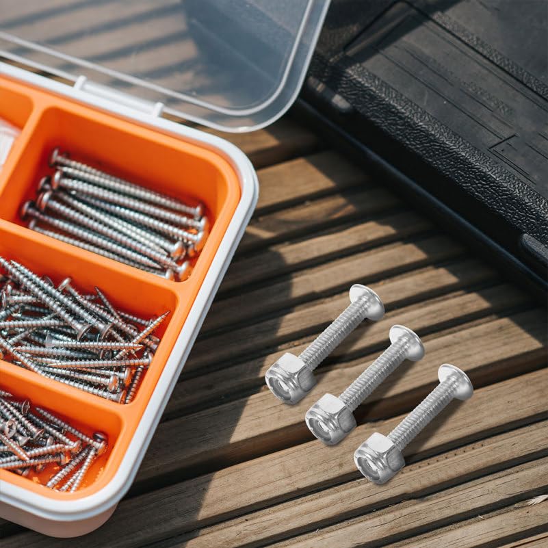 Abaodam Foosball Table Fixation Screws and Nuts 50Pcs Metal Hardware Fasteners for Secure Foosball Player Assembly and Stable Gameplay