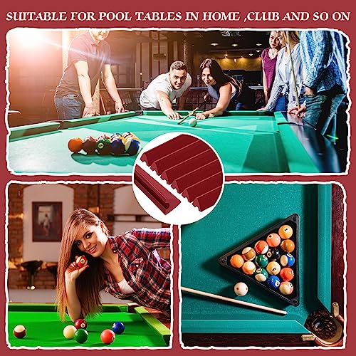 Syhood Set of 6 K66 Rubber Bumpers Pool Table Bumpers Replacement Pool Table Rail Cushions 8 Foot Billiard Rail Rubber Cushions for Pool Table Accessories - color: Red