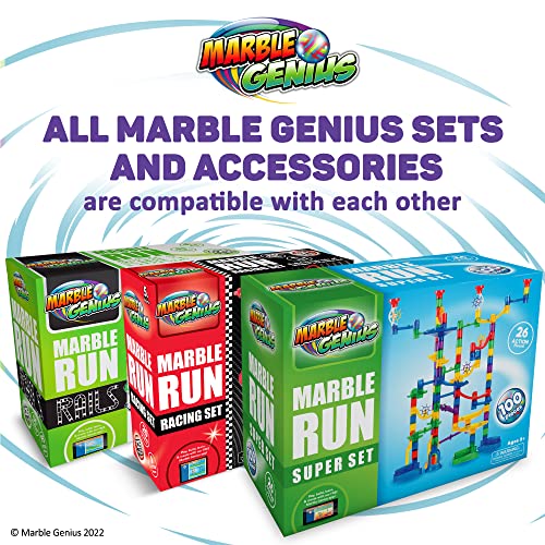 Marble Genius Marble Run Super Set, STEM Toys & Maze Construction Building - 150 Translucent Track Pieces & Glass Marble for Family, Kids Toddlers Ages 4-8 - Fun Holiday Creative Gifts