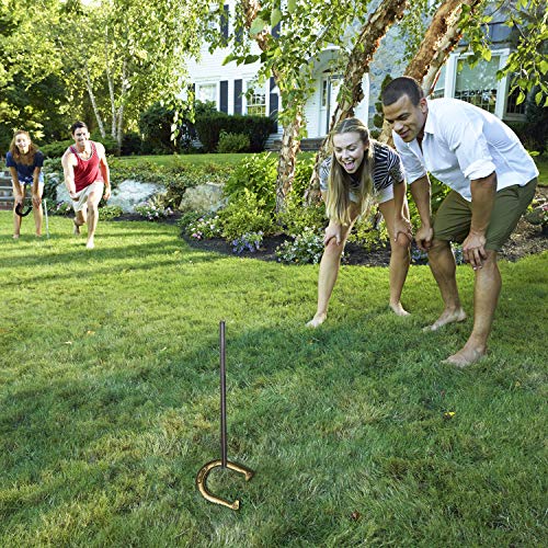 Franklin Sports Horseshoes Sets - Game Sets for Adults + Kids - Includes (4) Horseshoes and (2) Ground Stakes - style: Starter