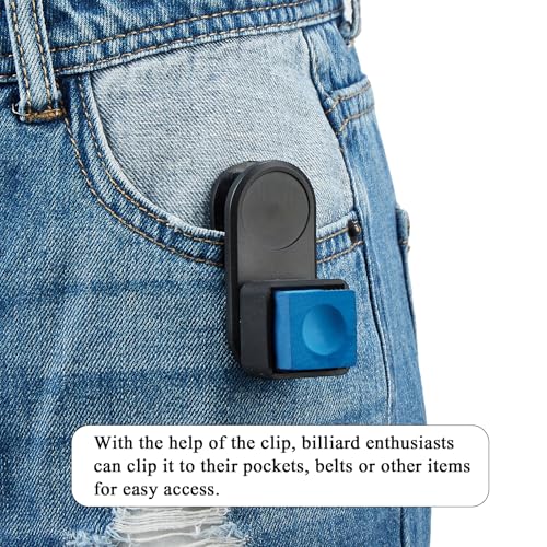 LAKE OF FIRE Chalk Holder Pool Billiards, Pool Cue Chalk Holder with Belt Clip Snooker Billiard Accessories Black - size: Square