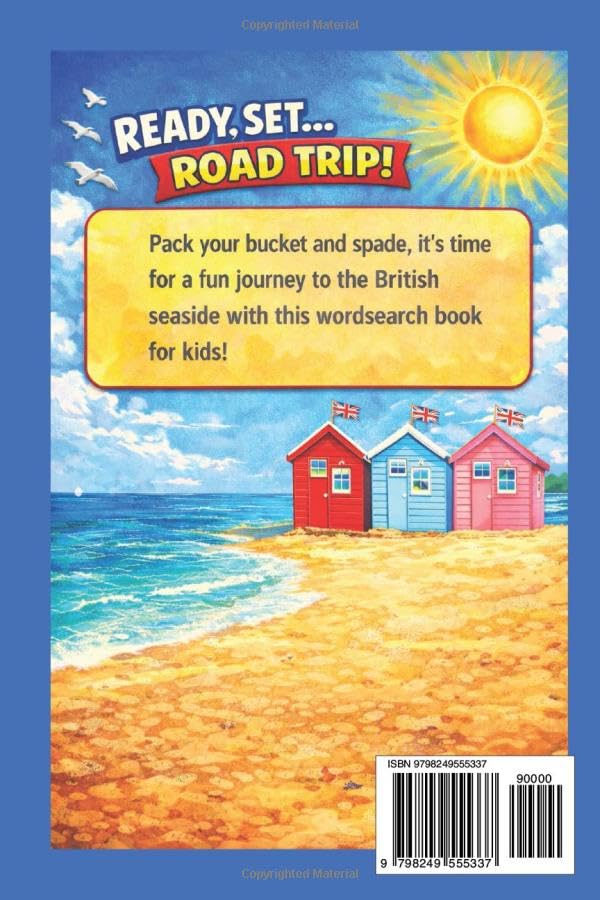 Ready Set .... Road Trip British Seaside Wordsearch for Kids: 50 Puzzles Ages8-11