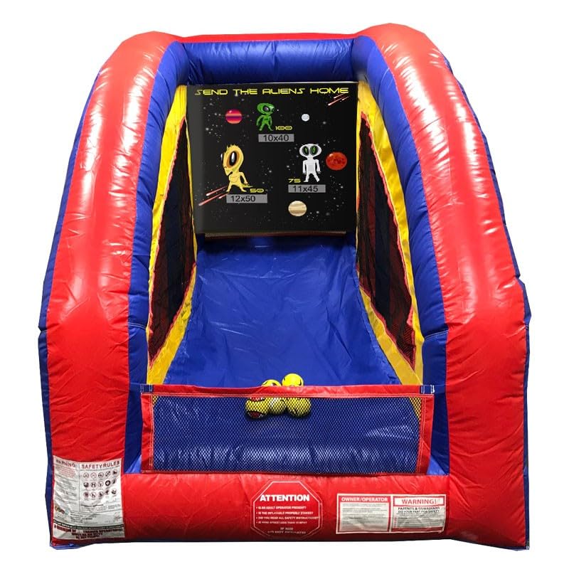 Send The Aliens Home Ultralite Sealed Air Frame Game | Ball and Bag Toss | Includes Frame, Panel, Built-in Blower, Balls, and Bag | for Backyards, Carnivals, Schools, Birthday Parties