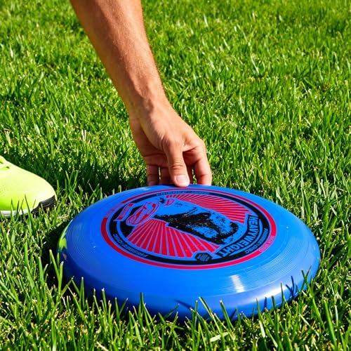 Wham-O Frisbee Heavyweight 200g Flying Disc, 11 Inch Stable Competition Sports Disc, Long Distance and Durable, for Outdoor Activities and Family Fun - color: Blue(2 Pack)
