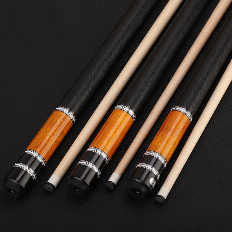 10mm .5mm mm Canadian Maple Pool Cue Stick Set(with Case), 58 inch 19, 19.5 Oz Pool Stick, 2-Piece Grey Brown Billiard Pool Cue Stick - color: 11.5mm(19.5oz)Y