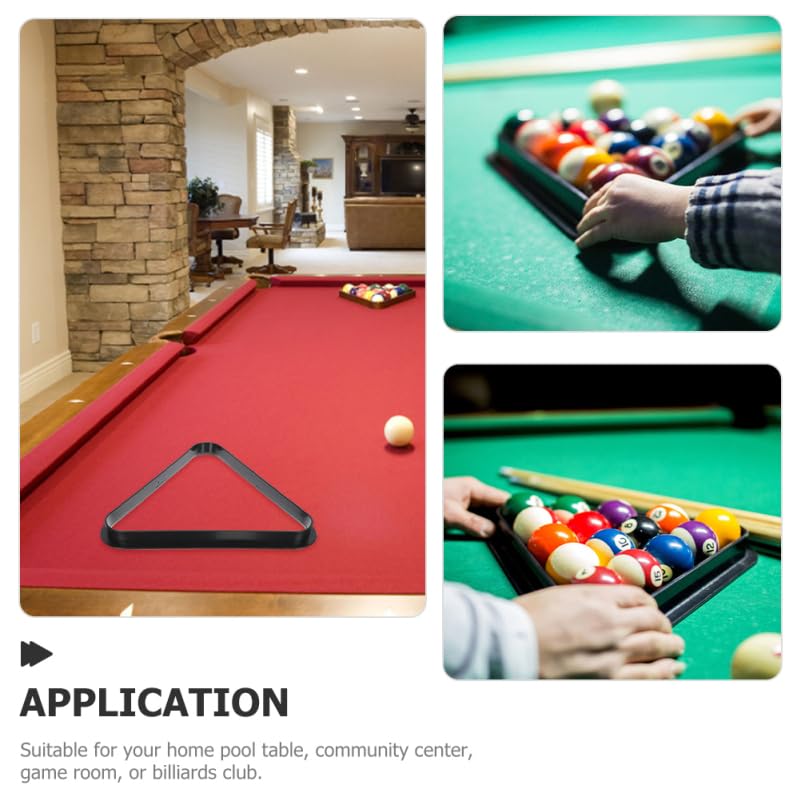 Toddmomy Mini Billiard Triangle Rack Pool Table Ball Organizer Billiard Frame for Home Parties Clubs Fits - size: 19.30X19.30X2.80CM