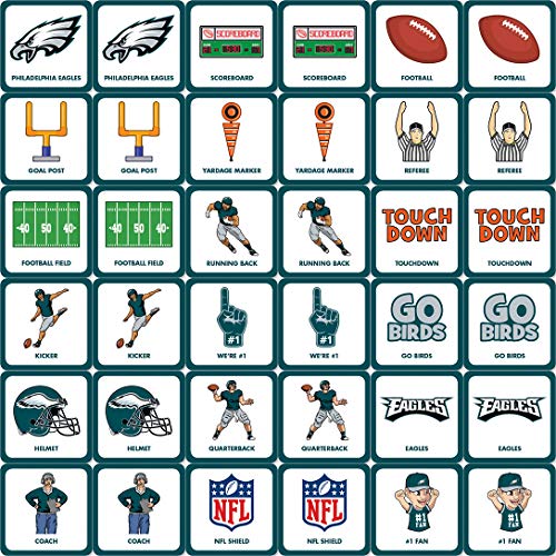 MasterPieces Sports Games - Philadelphia Eagles NFL Matching Game - Game for Kids and Family - Laugh and Learn - style: Philadelphia Eagles