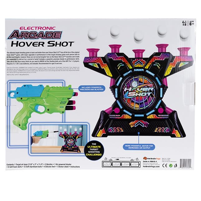 Fat Brain Toys Electronic Arcade Hover Shot Hyper Neon Active Play for Ages 6 to 11
