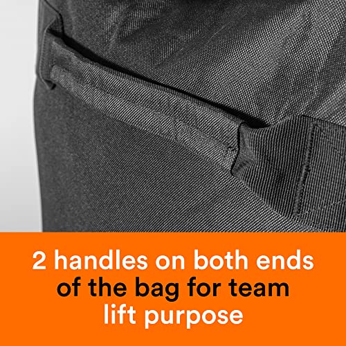 Fitdom 130L 36" Heavy Duty Extra Large Sports Gym Equipment Travel Duffle Bag W/Adjustable Shoulder Strap & 7 Compartments. Perfect for Soccer Baseball Basketball Hockey Football, Team Coaches & More - color: Black
