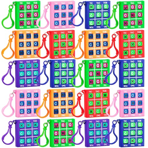 72 Mini Tic Tac Toe Games - Party Favors for Kids 3-5 and Up - 2-Inch Travel Size - Tic-Tac-Toe Keychain Game for Boys & Girls - Goody Bag Stuffers, Classroom Prizes, Christmas, Birthday Gifts - style: 72-Pcs