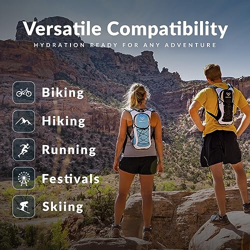 Water Buffalo Oasis Hydration Bladder – 2L and 3L Water Bladder for Hiking Backpack, Leakproof Design with Insulated Hose and High-Flow Bite Valve - size: 3 Liter with Cleaning Kit