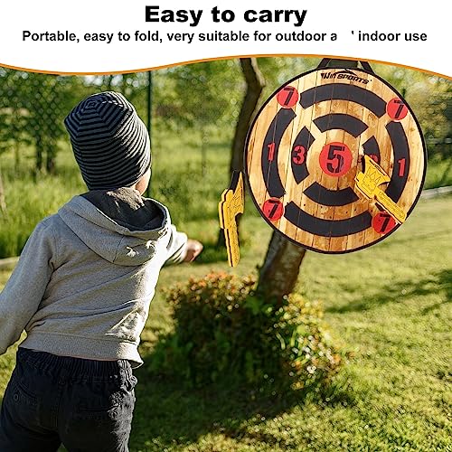 WIn SPORTS Toy Foam Axe Throwing Game - Indoor Outdoor Target Game,Includes Two Foam Axes, One 26” Easy Fold Target and A Carry Bag
