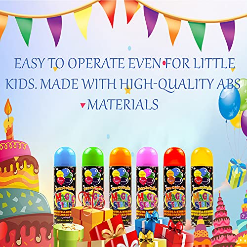 Toysery Party Streamer - Ultimate Spray String for Kids. Elevate Your Celebrations With Crazy Fun! Comes With 24 Party Spray in Can (3oz)