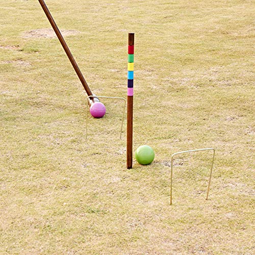 Regulation Size Croquet Wickets, 9 Colorful Square Arrow Wickets - 8.1" x 6.3" Replacement Set for Six Players Croquet Sets - size: Regulation Size