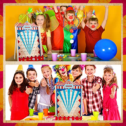 Fulmoon Disk Drop Game with 8 Disks Halloween Carnival Circus Theme Christmas Party Fun Wood Family Board Game for Birthday Party Decorations Supplies Activities(15.7 x 10 Inch) - size: 15.7 x 10 Inch