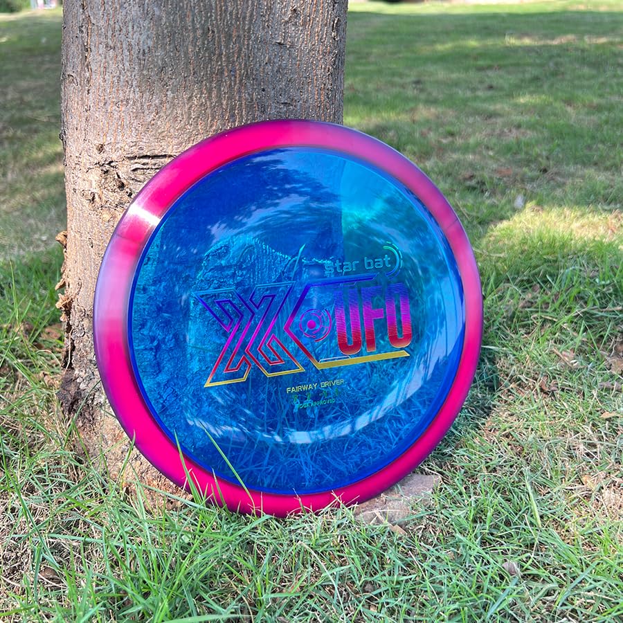 X-UFO Disc Golf Starter Set - 3 Piece Professional Disc Golf Set for Beginners, Lightweight & Portable, Putter Driver Midrange 170g-173g - color: Blue,red,purple