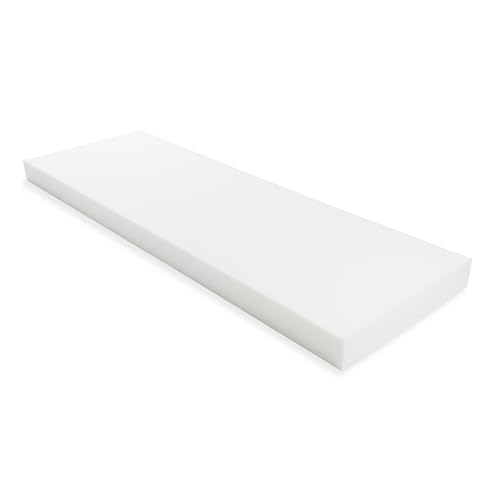 GoTo Foam 4" Height x 30" Width x 72" Length 44ILD (Firm) Upholstery Cushion Made in USA - color: Firm, size: 4x30x72