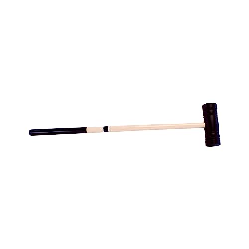 Individual Flag Croquet Mallet - 32" Handle - Polymer Head (Black) - color: Black