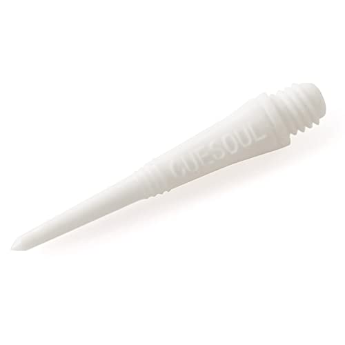 CUESOUL 100 Pieces Soft Tip Points for Soft Tip Darts - color: White