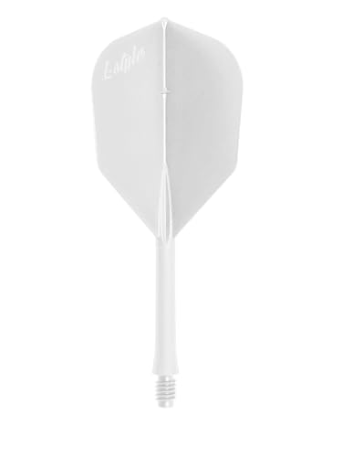 L-style BarFlight One-Piece Dart Flight and Shaft – L3 Shape – 26mm – Set of 3 - color: White