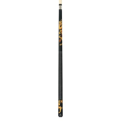 Players D-DRG Midnight Black with Golden Dragons Pool Cue - Canadian Rock Maple Billiards Stick with Pro Taper, Irish Linen Wrap & LePro Tip. Available in 18 to 21 Ounces - size: 18.5 Ounce